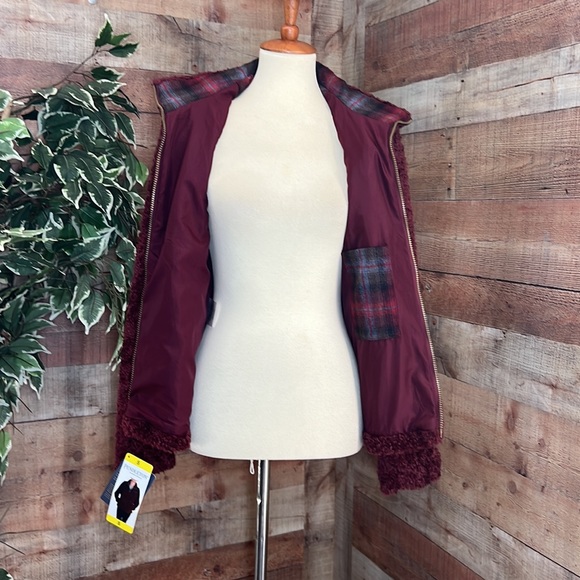 PENDELETON Maroon Teddy Zipper Front Jacket NWT Sz Small - Picture 6 of 12